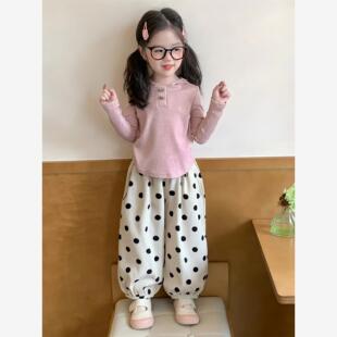 裤 女童套装 女宝儿童洋气时髦连帽上衣秋装 2025新款 子两件套 春秋款