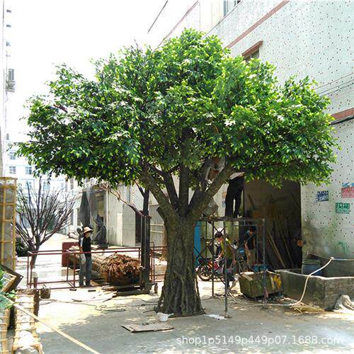 仿真榕树仿真大树大型假榕树玻璃钢许愿榕树室内室外造景树