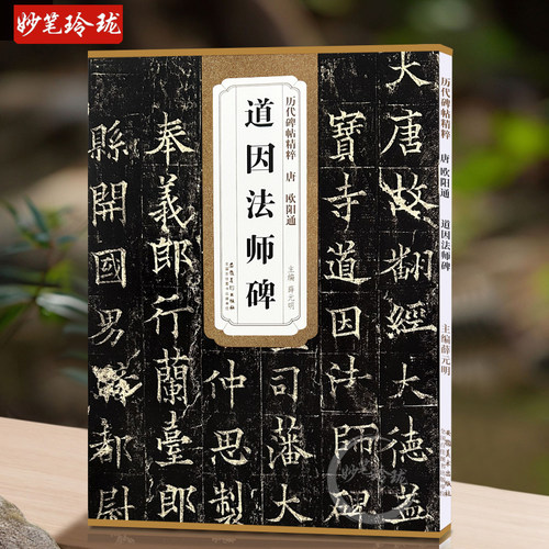 唐欧阳通道因法师碑 历代碑帖精粹毛笔字帖 附简体旁注《道因法师碑》技法讲解 安徽美术 薛元明编