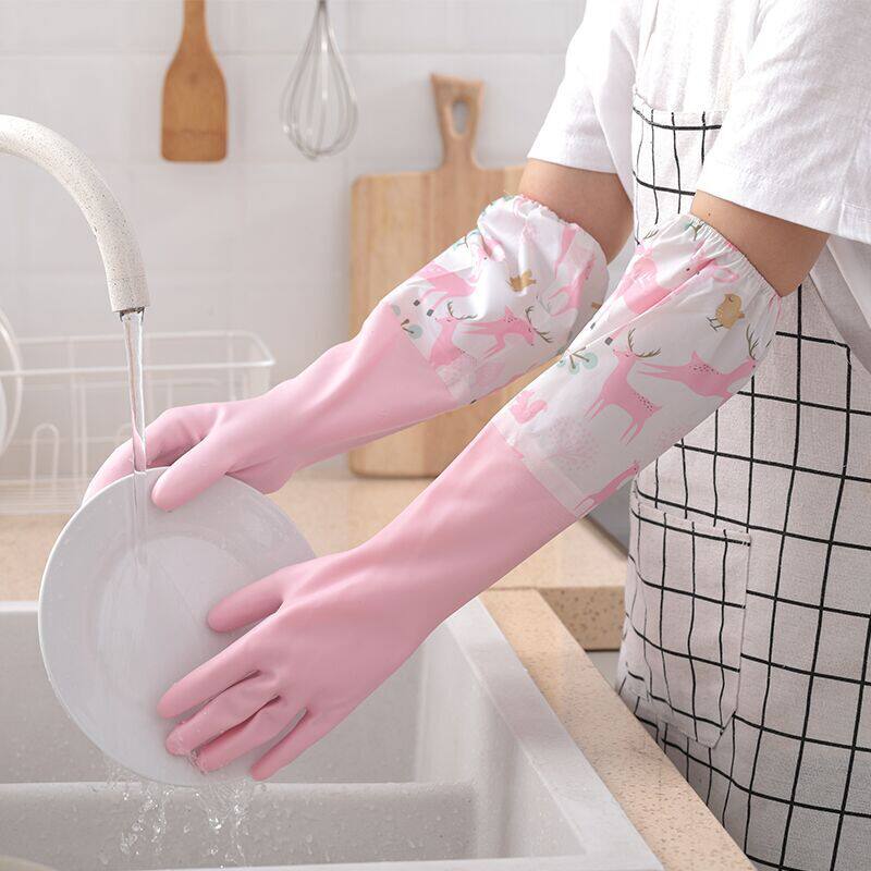防水防滑PVC家务洗碗手套