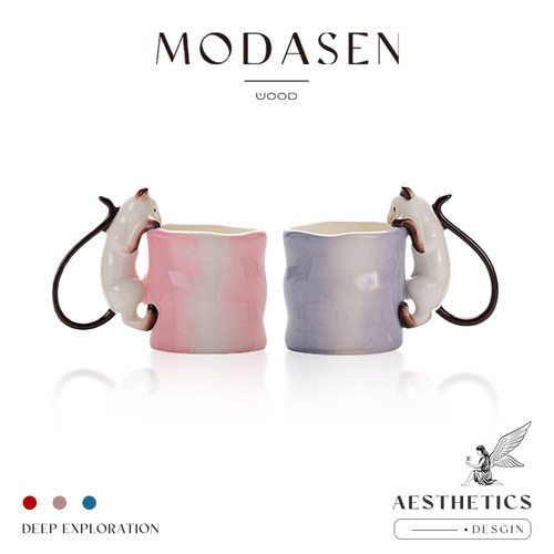 MODASEN暹罗猫设计感陶瓷马克杯