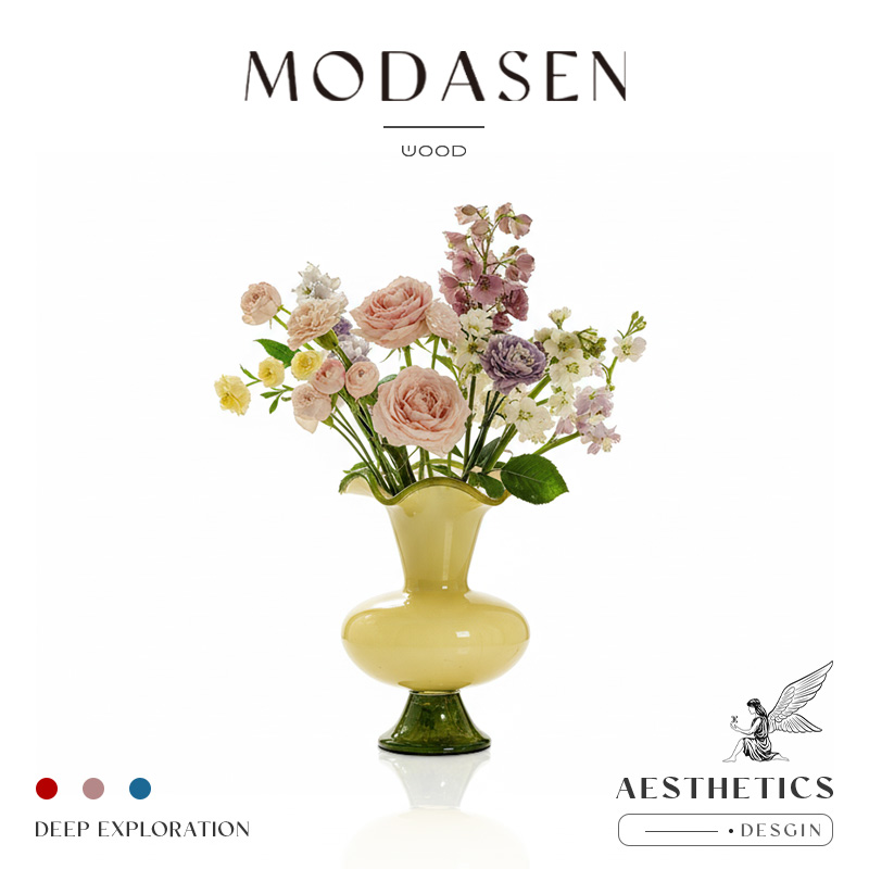 MODASEN法式中古风琉璃高脚花瓶