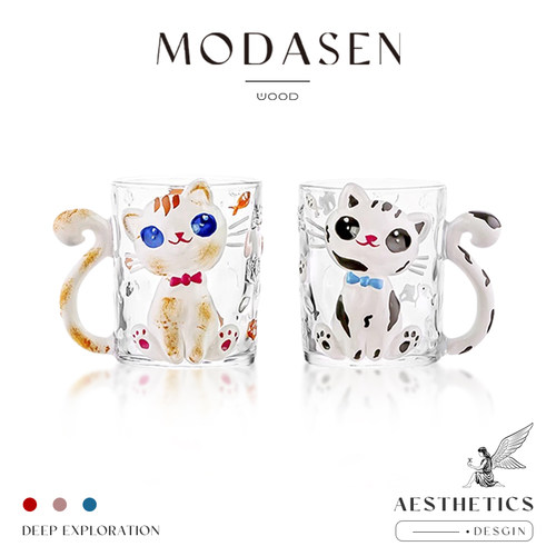 MODASEN创意卡通玻璃水杯子礼物