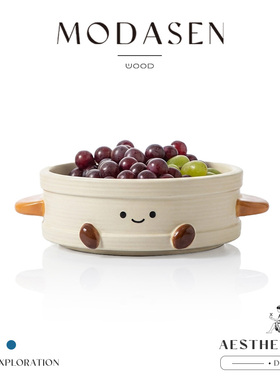 MODASEN丨萌笼 RLON可爱创意蒸笼陶瓷收纳盘玄关钥匙摆件置物盘