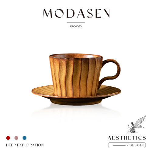 MODASEN日式挂耳陶瓷咖啡杯碟