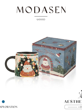 MODASEN丨小鹿 SILT圣诞高颜值陶瓷马克杯家用办公咖啡杯水杯礼物