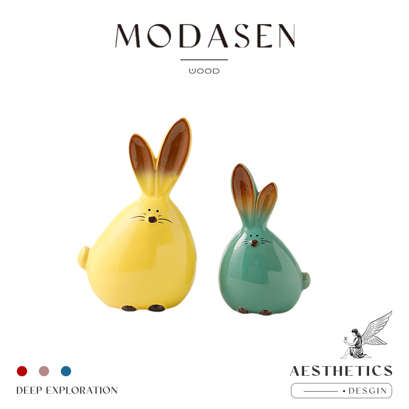 MODASEN现代可爱田园兔子装饰品