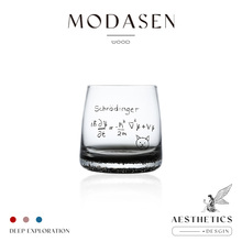 MODASEN丨哲喵 YQWZ现代数学公式玻璃杯家用水杯威士忌酒杯洋酒杯