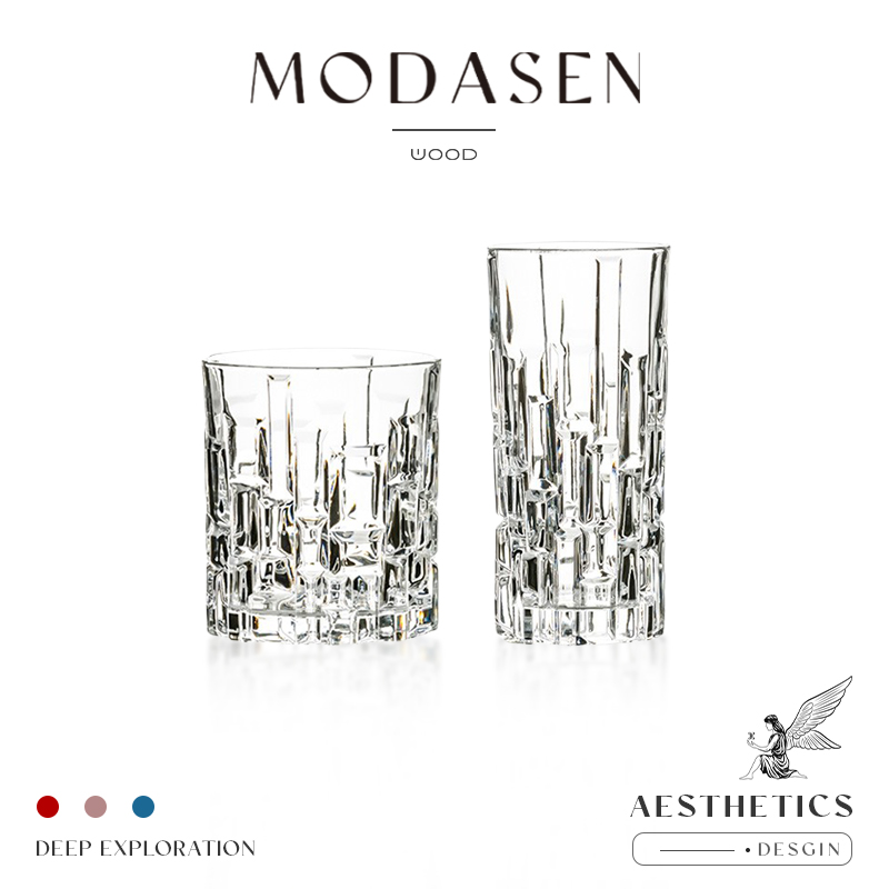 MODASEN浮雕藤编玻璃杯酒杯