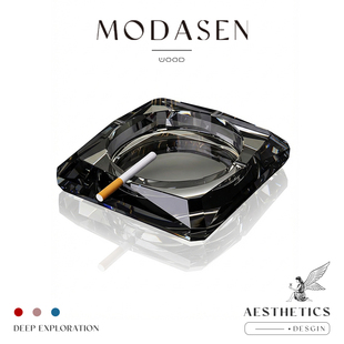 MODASEN丨甲骨 DGSB高档水晶玻璃烟灰缸家用客厅创意大号烟缸摆件