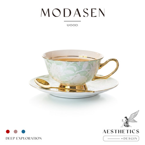MODASEN英式骨瓷咖啡杯套装