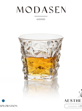 MODASEN丨虹酿 HONN创意冰河玻璃威士忌酒杯白兰地洋酒杯烈酒杯子