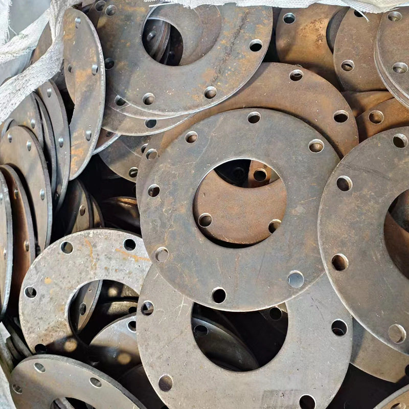 路灯杆底座 方板 冲压垫片 铁圆片 加大加厚冲压圆片 法兰盲板