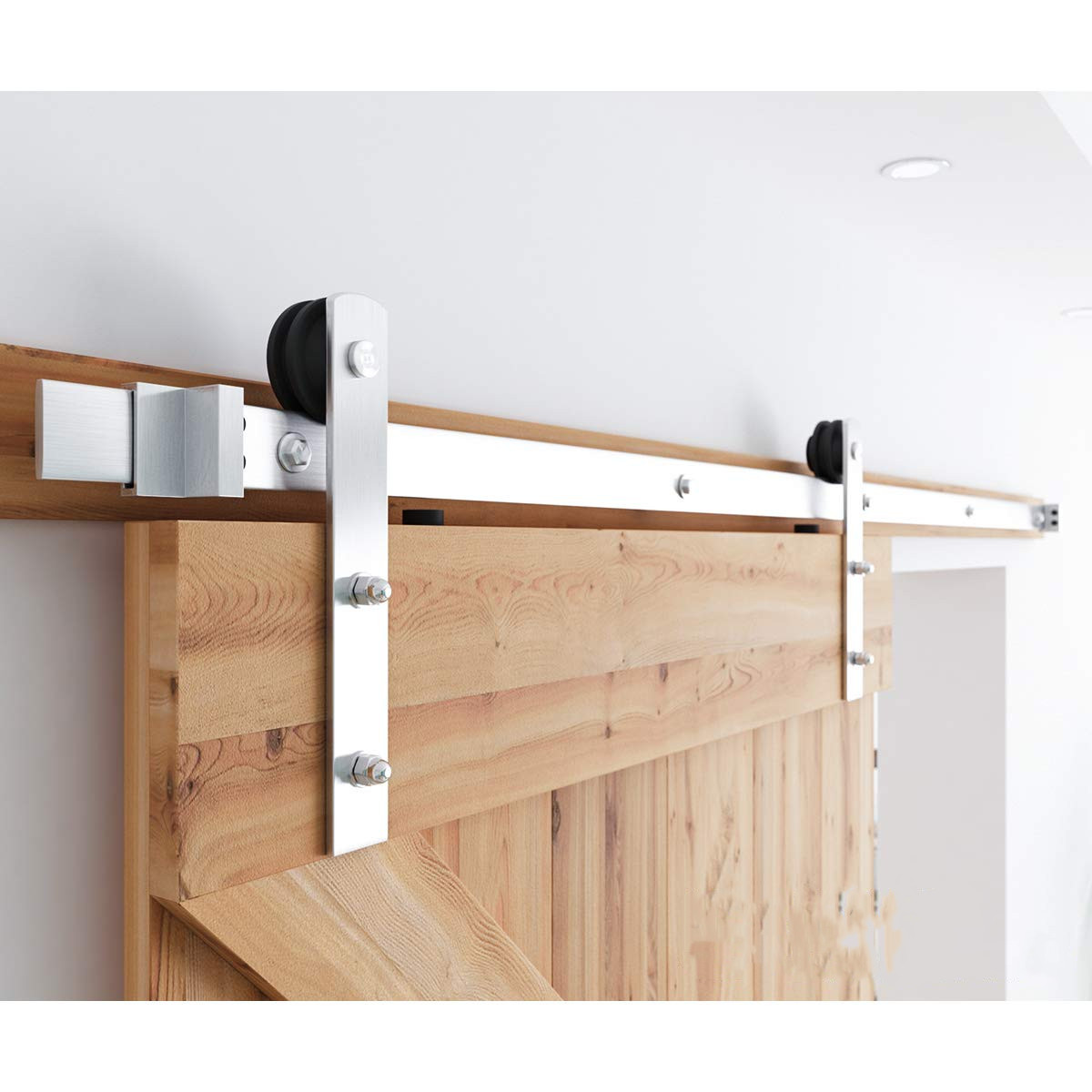 谷仓门五金配件古铜色青铜色金色镀镍拉丝吊轨道室内门移门配件