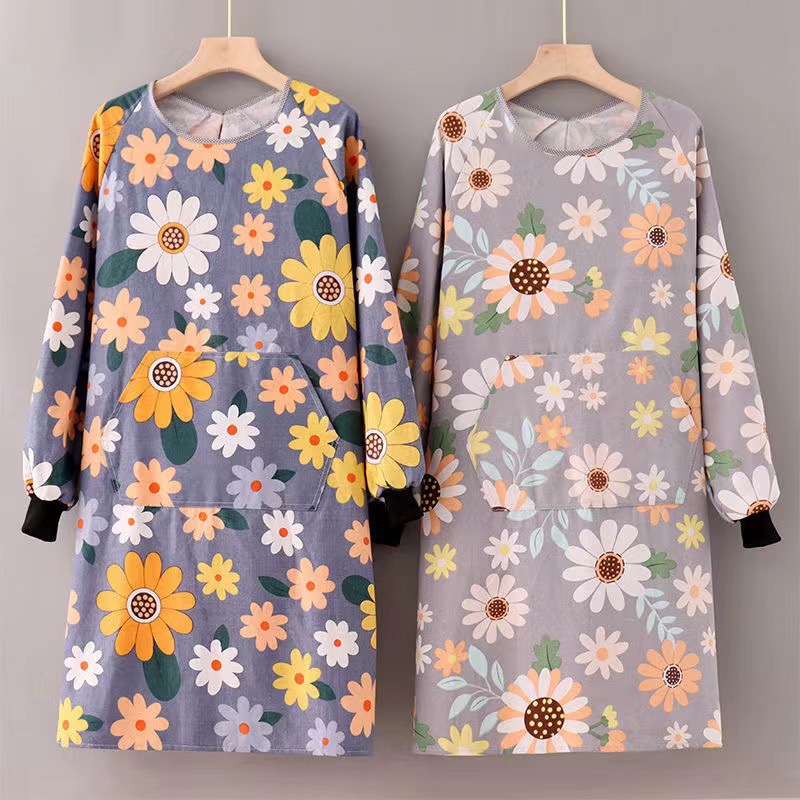 纯棉帆布围裙女家用厨房2021新款网红韩版做饭围腰工作服男士女士