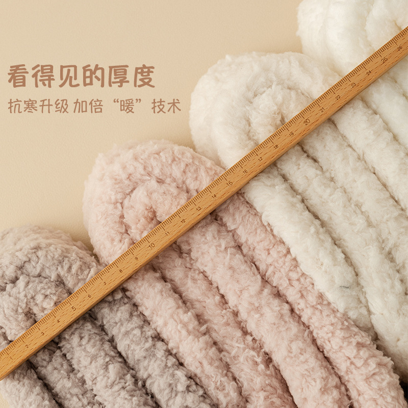 长筒袜子女冬季加厚加绒保暖珊瑚绒过膝袜秋冬天加长睡眠大腿长袜