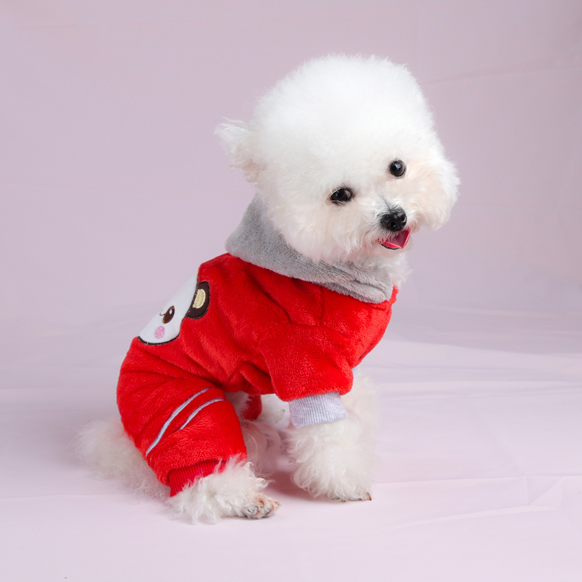PETCIRCLE宠物猫咪狗狗衣服秋冬珊瑚绒四脚保暖加厚睡衣变身装
