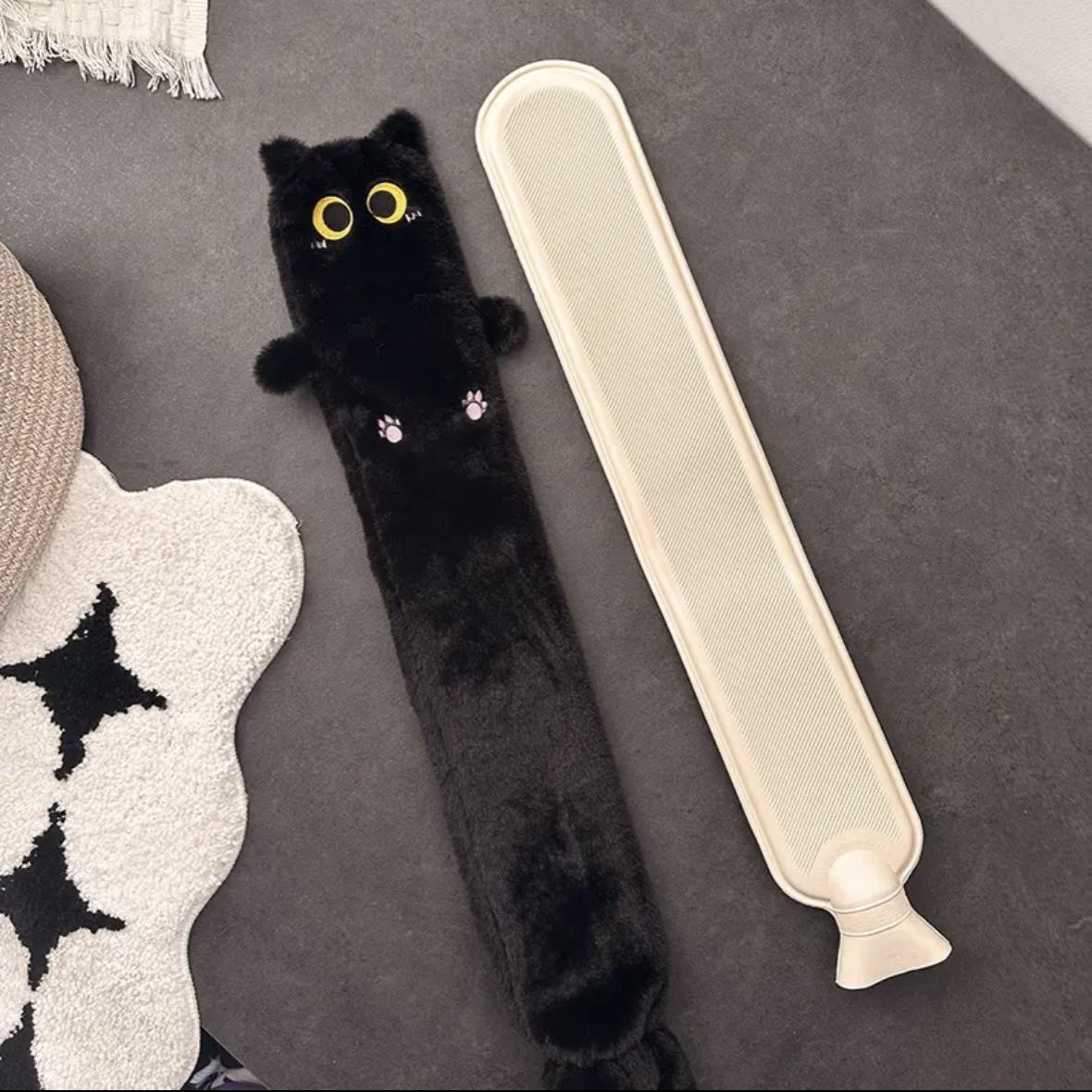 长条护腰带暖水袋注水毛绒套橡胶热水袋灌水大号暖手宝暖手袋