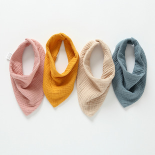 口水巾婴儿三角巾纯棉吸水男宝宝围嘴女孩新生儿防吐奶围兜巾用品