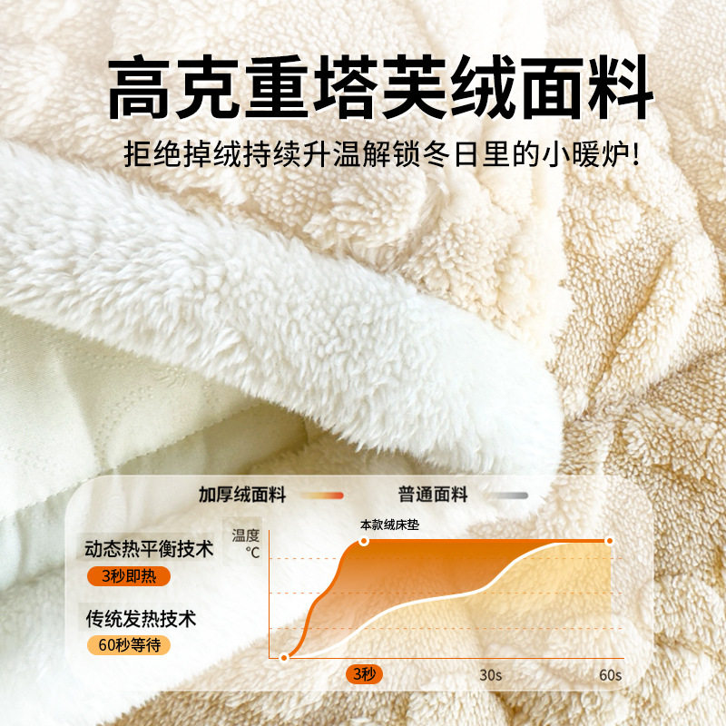 冬季牛奶绒毛毯床垫软垫