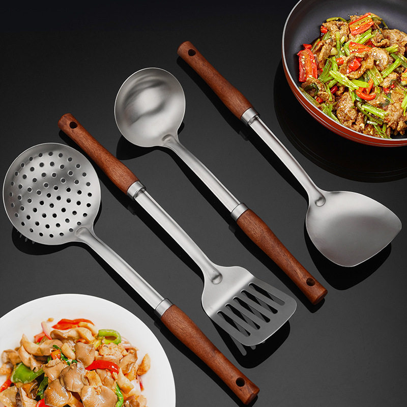 304不锈钢木柄厨具套装家用锅铲火锅勺全套炒菜铲子厨房烹饪用具,厨房/烹饪用具,锅铲,淘宝优惠券,粉丝福利购,淘宝优惠卷