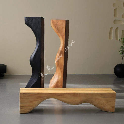 原木长条凳电视柜实木换鞋凳木墩