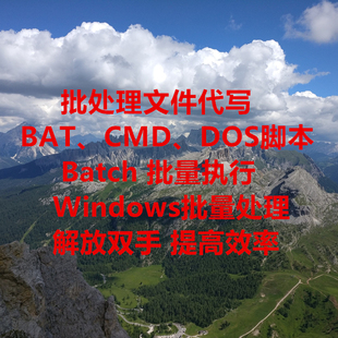 Windows批处理文件bat自动化cmd脚本批量代写编写定做订制开发