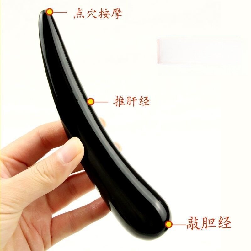 天然牛角按摩棒大号面部点穴位敲胆经通淋巴足底拔经络棍拨筋棒