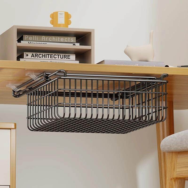 置物架办公室工位整理神器桌底收纳架子免打孔桌下桌面悬挂式隔板,收纳整理,书桌收纳置物架,淘宝优惠券,粉丝福利购,淘宝优惠卷