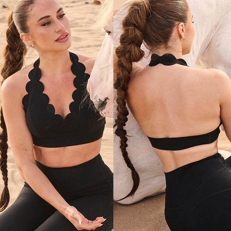 挂脖v领瑜伽文胸花边粗肩带美背普拉提健身BRA运动内衣跑步背心,运动/瑜伽/健身/球迷用品,瑜伽套装,淘宝优惠券,粉丝福利购,淘宝优惠卷