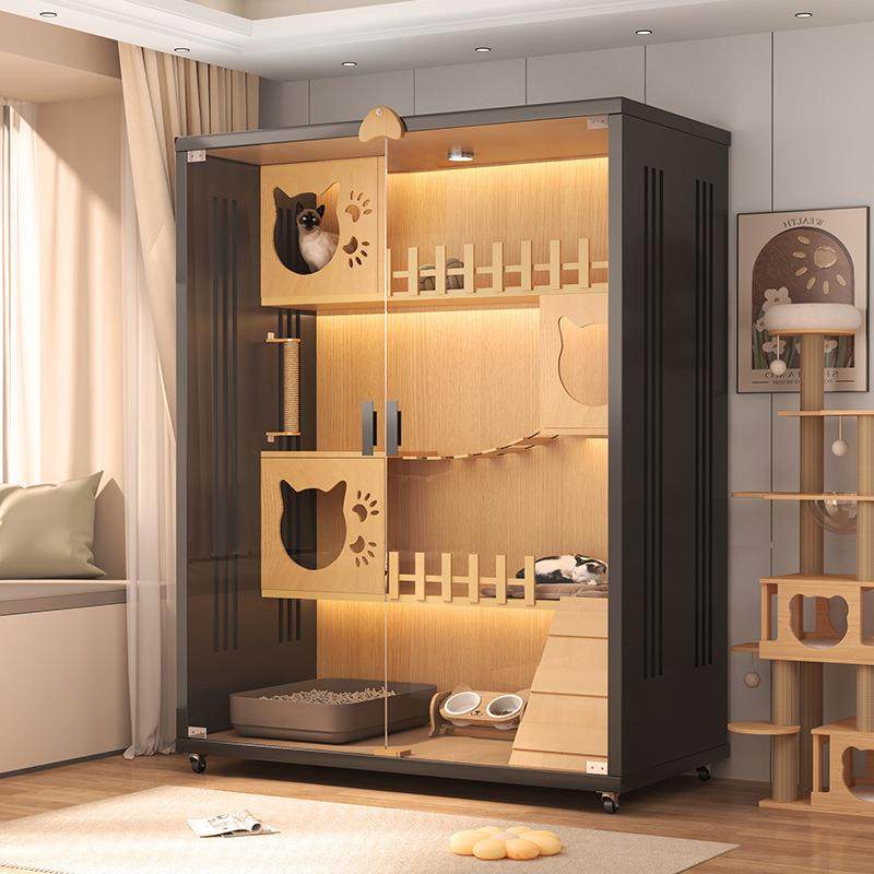 猫别墅全景玻璃猫屋家用室内猫舍小户型封闭式猫窝猫厕一体不占地,宠物/宠物食品及用品,猫窝/屋/帐篷/沙发,淘宝优惠券,粉丝福利购,淘宝优惠卷