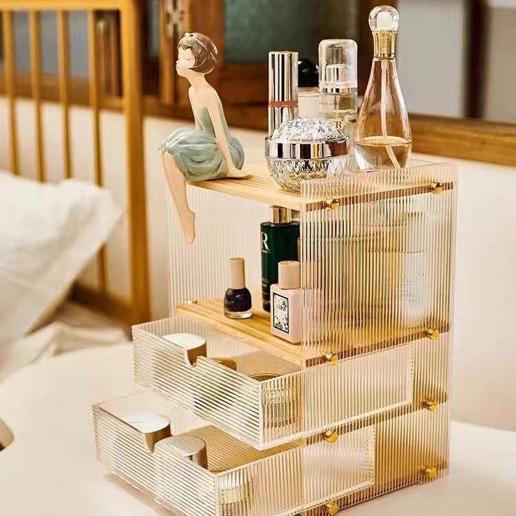 创意亚克力化妆品收纳盒桌面梳妆台多层抽屉式面膜护肤品置物架子,收纳整理,化妆刷收纳盒/桶,淘宝优惠券,粉丝福利购,淘宝优惠卷