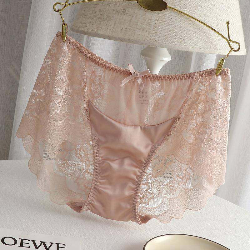 法式性感蕾丝内裤女加大码宫廷高品质绸缎薄款无痕三角裤新款,女士内衣/男士内衣/家居服,女三角裤,淘宝优惠券,粉丝福利购,淘宝优惠卷