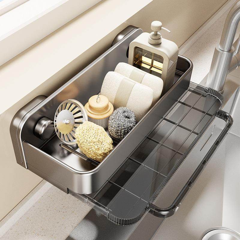 吸盘厨房置物架抹布收纳沥水架免打孔壁挂放洗洁精水龙头水槽神器,厨房/烹饪用具,抹布架/厨房清洁收纳架,淘宝优惠券,粉丝福利购,淘宝优惠卷