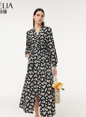 歌莉娅春季新品针织印花连衣裙1E2C4H630