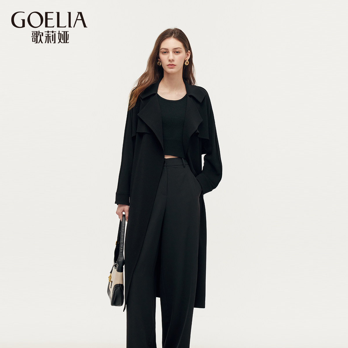 歌莉娅春季新品三醋酸风衣（配送本布腰带）1E3L6L370