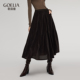 丝绒伞摆长款 歌莉娅冬季 新品 半截裙1E3R2B23C
