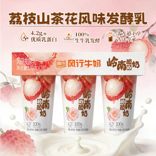 风行乐悠荔枝山茶花风味发酵乳