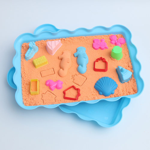 Cross border supply of space toys, sand, plastic sand tables, sand pools, children's toy storage, plastic boxes, plates