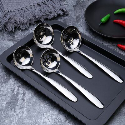 304 stainless steel soup spoon, strainer, home restaurant creative hot pot strainer, shared spoon, thick soup spoon