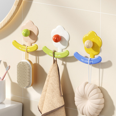 Flower hook, no punching, strong load-bearing suspension, tissue hook, face towel, paper drawing hook, adhesive hook, d
