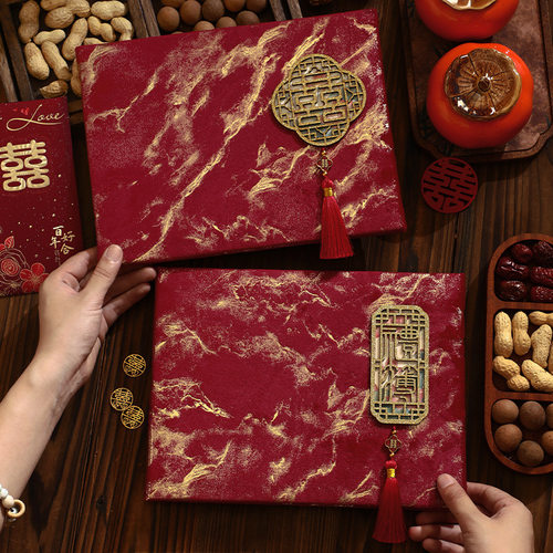 Wedding attendance book, Chinese velvet gift list, wedding guest attendance book, human relations accounting book, wedd