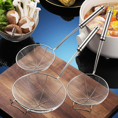304 stainless steel large strainer, multi specification chafing dish net, leaky line, kitchen household Lo mein straine