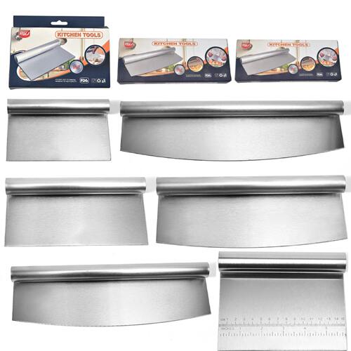 0.8mm thick stainless steel flour cutter pizza cutter scale dough scraper cutting kitchen tool thickening series