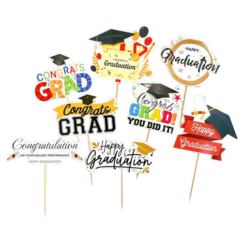Cross border style graduation cake decoration graduation season paper cake plugin graduation happy paper cake card