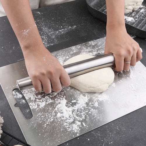 304 stainless steel rolling pin, kitchen noodle roller shaft, dumpling skin noodle stick, baking and hand rolling, dura