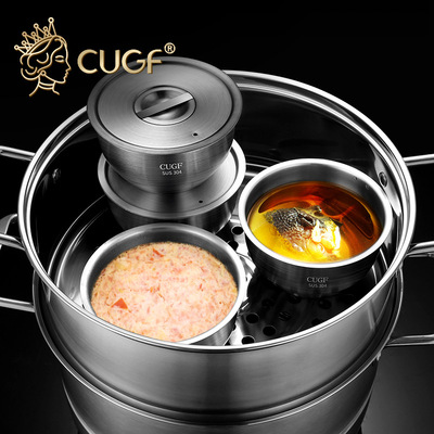 Kitchen Noble Concubine 304 Stainless Steel Steamed Egg Bowl Cute Creative Baby Stew Pot with Lid Baby Egg Soup Steamed