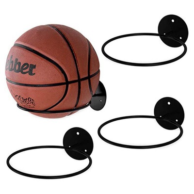 Amazon wall mounted basketball stand, wrought iron basketball and football display stand, multi-purpose ball placement,