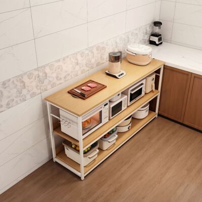 Kitchen microwave storage rack, multi-layer narrow edge storage rack, household storage rack, floor standing multifunct