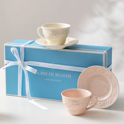 Coffee Cup with Dish Gift Box Gift Companion Gift Coffee Set Afternoon Tea housewarming Ceramic Mug Gift Box Set